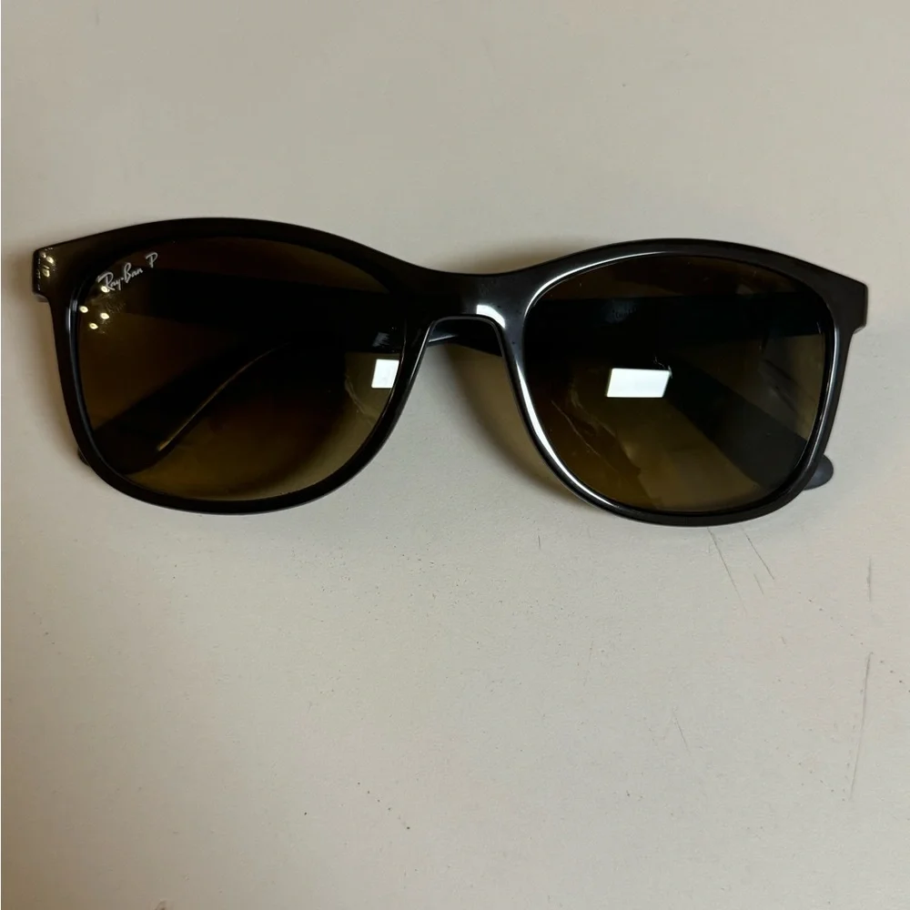 Polarized Ray Ban 4374 6600M2 Brown Grey Sunglasses - Picture 6 of 10